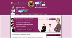Desktop Screenshot of idealtermpapers.com